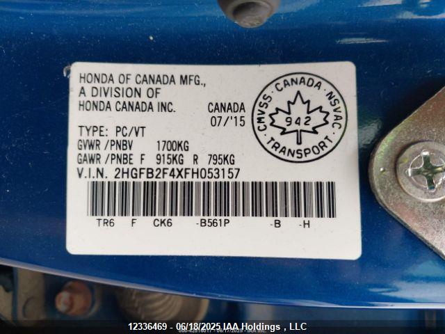 2HGFB2F4XFH053157 Honda r18z1