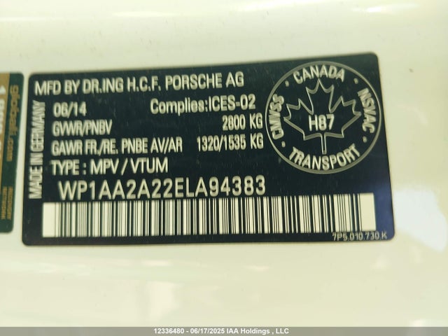 Porsche Cayenne 2014 WP1AA2A22ELA94383 Image 9