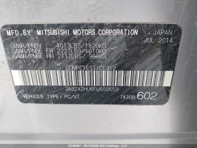 JA32X2HU6FU600559 Mitsubishi dohc mivec