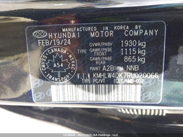 KMHLW4DK7RU020066 Hyundai t-gdi theta ii