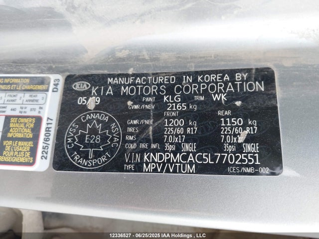 KNDPMCAC5L7702551 KIA gdi theta ii