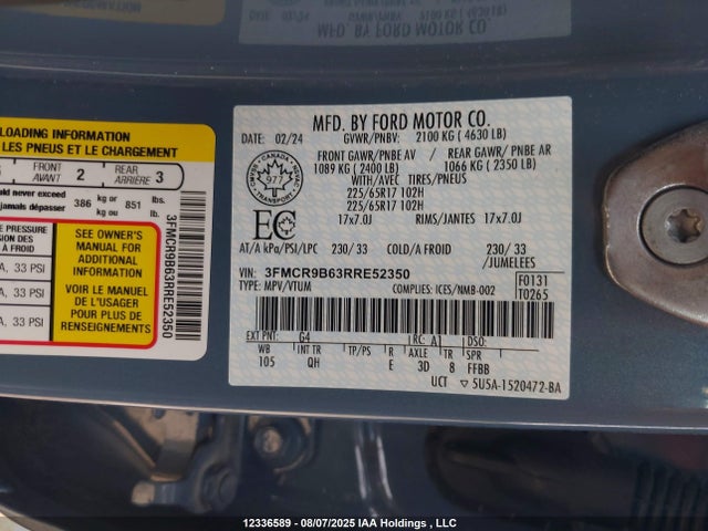 3FMCR9B63RRE52350 Ford dragon
