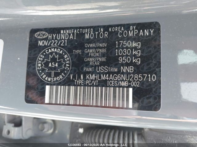 KMHLM4AG6NU285710 Hyundai mpi nu pe