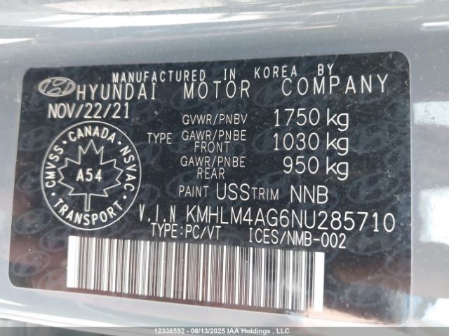 KMHLM4AG6NU285710 Hyundai mpi nu pe