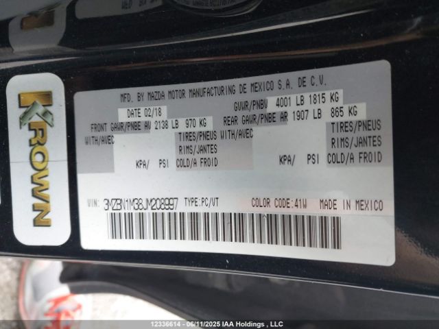 3MZBN1M38JM208997 Mazda py