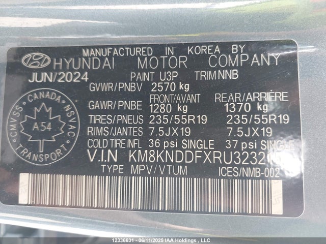 KM8KNDDFXRU323215 Hyundai 2024