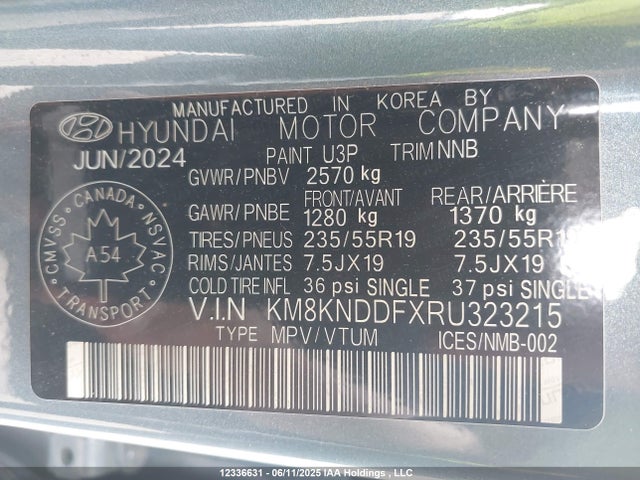 KM8KNDDFXRU323215 Hyundai 2024