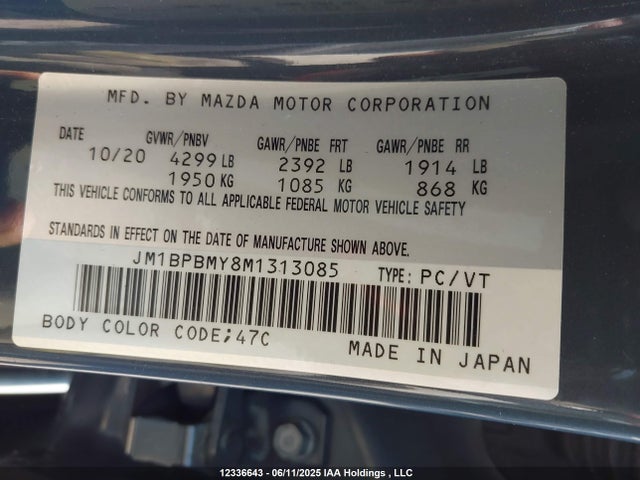JM1BPBMY8M1313085 Mazda py turbo