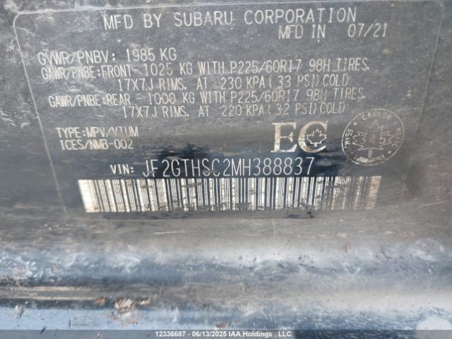JF2GTHSC2MH388837 Subaru na