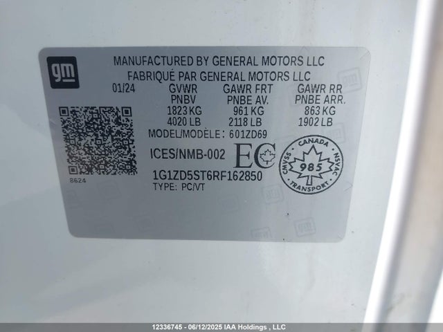 1G1ZD5ST6RF162850 Chevrolet lfv