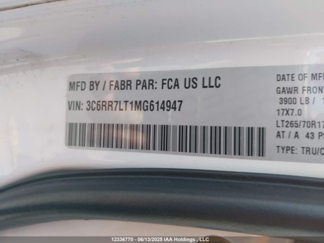 3C6RR7LT1MG614947 RAM 1500 Classic Slt