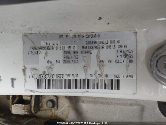 JM1DKBC72G0119033 Mazda pe
