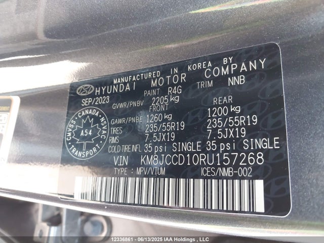 KM8JCCD10RU157268 Hyundai t-gdi gamma ii