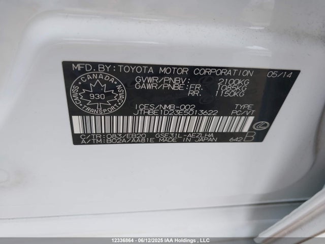JTHBE1D23E5013622 Lexus 2gr-fse