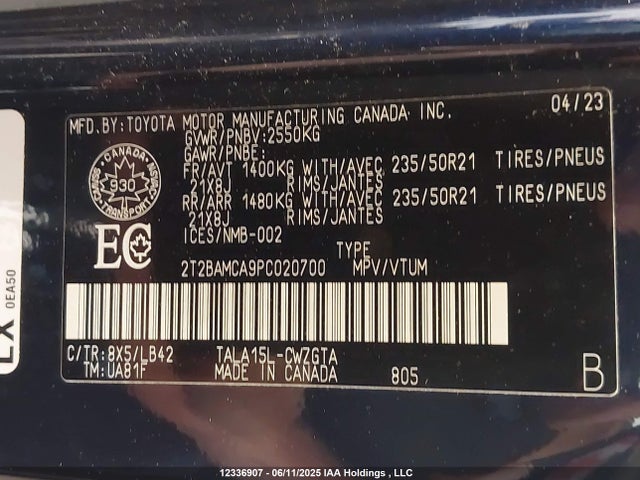 Lexus t24a-fts 2023 2T2BAMCA9PC020700 Image 9