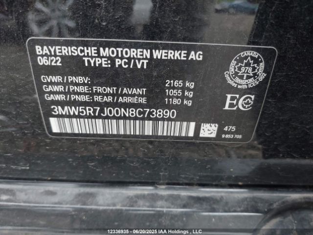 3MW5R7J00N8C73890 BMW 330I