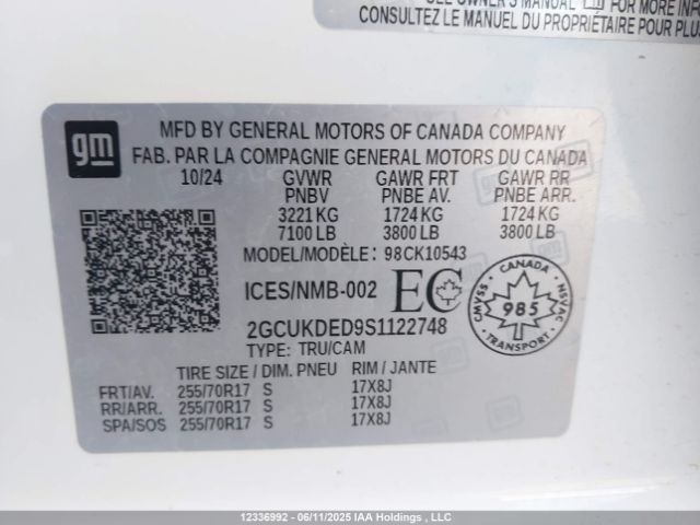 2GCUKDED9S1122748 Chevrolet l84