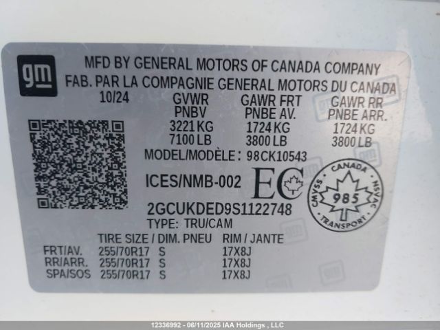 2GCUKDED9S1122748 Chevrolet l84