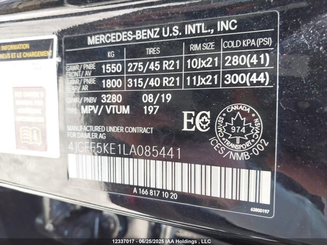 4JGFF5KE1LA085441 Mercedes-Benz m256
