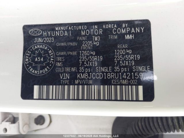KM8JCCD18RU142159 Hyundai t-gdi gamma ii