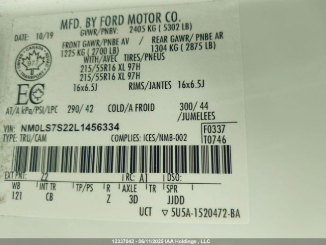 NM0LS7S22L1456334 Ford Transit Connect