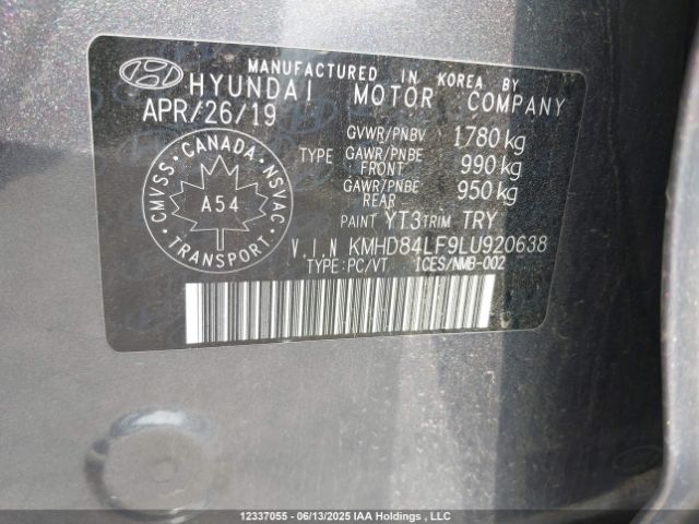 KMHD84LF9LU920638 Hyundai mpi nu
