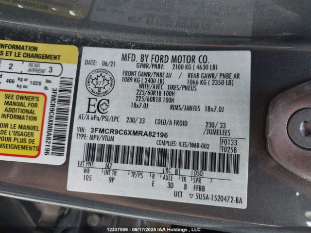 3FMCR9C6XMRA82196 Ford dragon