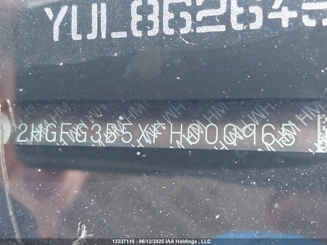 2HGFG3B5XFH000965 Honda r18z1