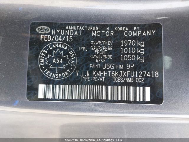 KMHHT6KJXFU127418 Hyundai gdi lambda ii