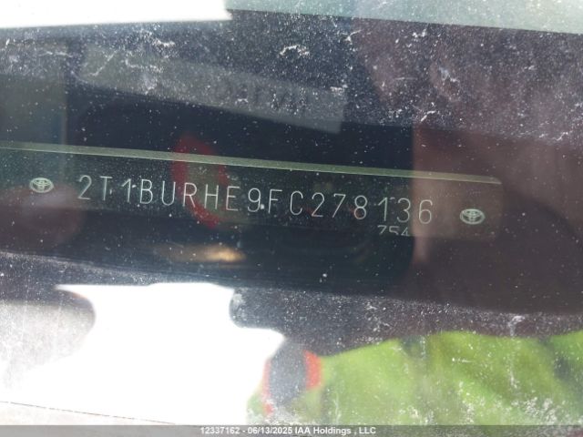2T1BURHE9FC278136 Toyota 2zr-fe