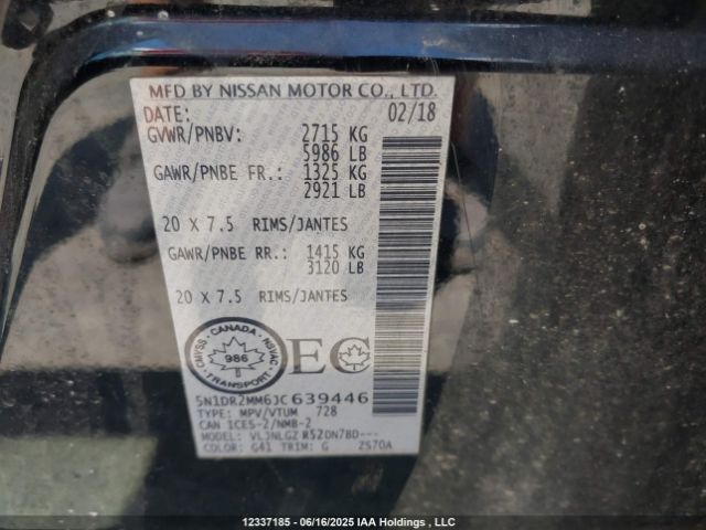 5N1DR2MM6JC639446 Nissan Pathfinder