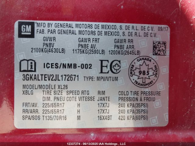 3GKALTEV2JL172671 GMC lyx - direct injection, vvt, fgt, turbo, alum, gen 1
