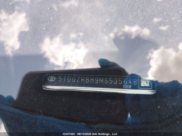 5TDGZRBH9MS535648 Toyota Highlander Xle