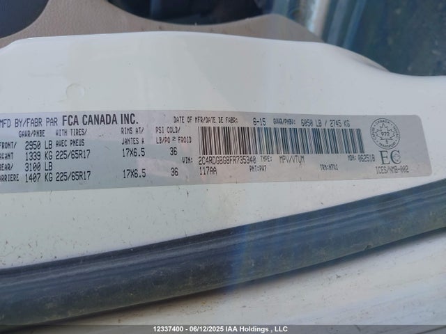 2C4RDGBG8FR735340 Dodge Grand Caravan
