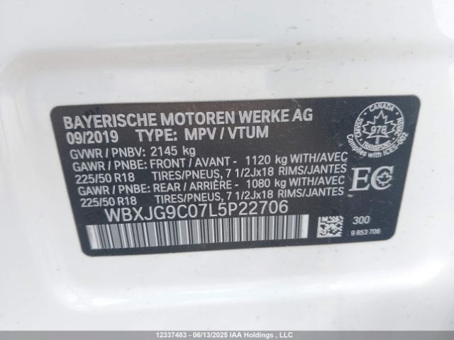 WBXJG9C07L5P22706 BMW X1 Xdrive28i