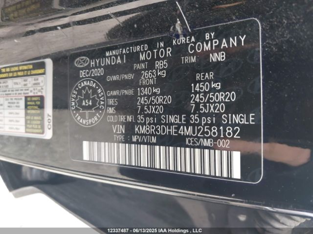 KM8R3DHE4MU258182 Hyundai gdi lambda ii