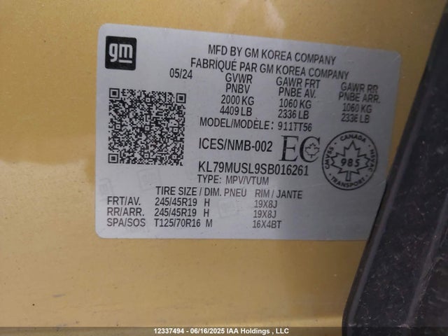 KL79MUSL9SB016261 Chevrolet l3t