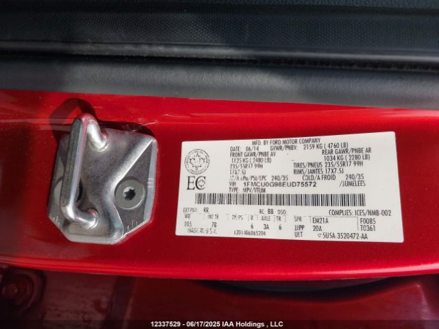 1FMCU0G98EUD75572 Ford 2014