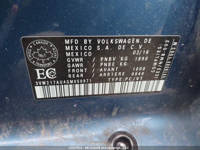 3VW217AU4GM050971 Volkswagen 1.8 tsi
