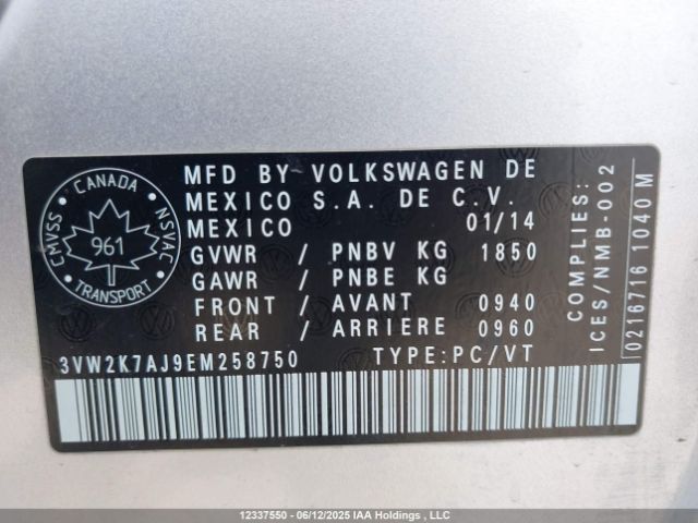 3VW2K7AJ9EM258750 Volkswagen Jetta