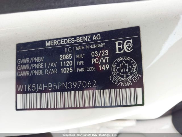 W1K5J4HB5PN397062 Mercedes-Benz m260