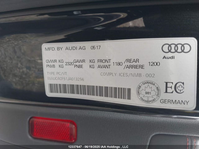 WAUC4CF51JA013256 Audi 2018