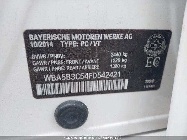 BMW 535i 2015 WBA5B3C54FD542421 Image 9