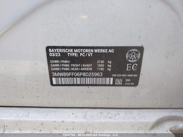 BMW 2023 2023 3MW89FF06P8D25963 Image 9
