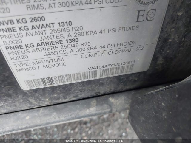 WA1C4AFY1J2126811 Audi SQ5