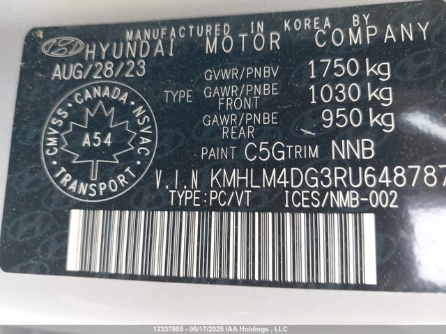 KMHLM4DG3RU648787 Hyundai mpi nu pe