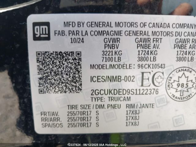 2GCUKDED9S1122376 Chevrolet l84