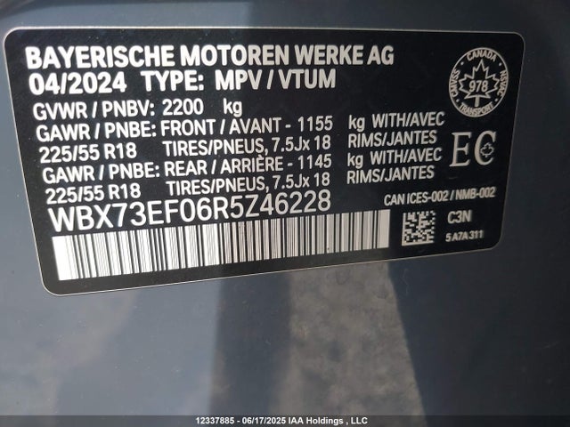 WBX73EF06R5Z46228 BMW X1