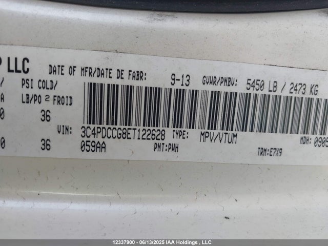 3C4PDCCG8ET122628 Dodge 2014