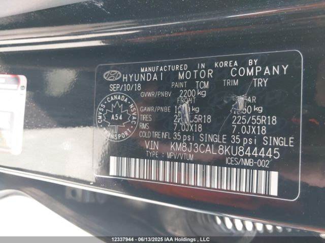 KM8J3CAL8KU844445 Hyundai gdi theta ii